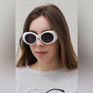 Frivolous Sunglasses in white by Quay